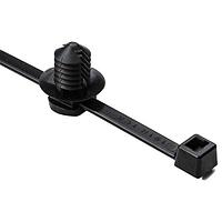HellermannTyton 156-00377 Cable Tie Mounts 2-Piece Cable Tie with Fir Tree Mount, 12.0"L, 0.30 - 0.31" Mounting Hole, 50lb, PA66HS, Black, 500/pkg