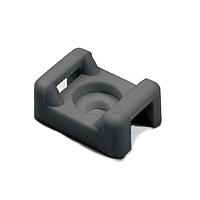 HellermannTyton CTM20M4 Cable Tie Mounts Cable Tie Anchor Mount, 0.86 x .61", 0.18" Hole Dia, 0.31" Max Tie Width, PA66, Black, 1000/pkg