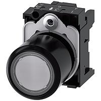 SIEMENS 3SU12010EB700AA0 Compact ILLUM PUSHBUTTON,MOM, CLR, FLUSH,COMPACT