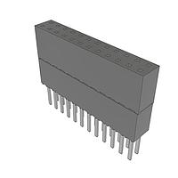 Samtec ESW-112-34-L-D Stackthrough .100" Elevated Socket Strip