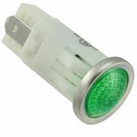 VCC 1092QD5-28V Indicators PMI GRN SEMI-DOME 28V 3/16" TERM