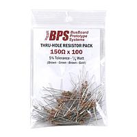 BusBoard Prototype Systems R151X100 Component Kits 150 OHM RESISTOR 1/4W 5% AXIAL 100PK