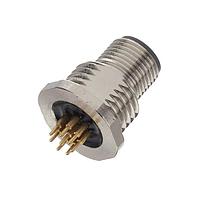 Amphenol CONEC 43-01034 M12 Male Socket 8P PCB SOLDER M12 BACK MNT PLUG