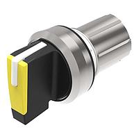 EAO 45-280S.2C40.003 Momentary-Rest-Momentary Selector switch actuator 3 positions yellow mom-0-mom 45? short lever front/housing metal