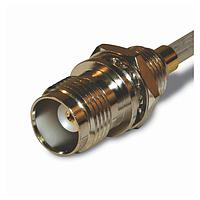 Amphenol RF 122406 Connectors TNC STRAIGHT JACK BULKHEAD CABLE S