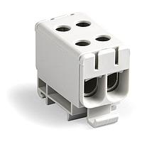 Molex 201606-0660 Feed Through Terminal Block HC UNVCLP TAP 2CKT GRY/GRY 150A