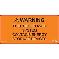 HellermannTyton 596-01002 Labels Solar Label, FUEL CELL POWER SYSTEM LABEL, 4.12" X 2.0", VL, Orange, 50/roll