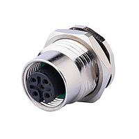 Same Sky (formerly CUI Devices) CDM1204-05A-FP-F9-67 Straight M12 Female Panel mount,  PCB Type,  Front Fastened PG9?ACode 5PIN ,  Screw Copper alloy