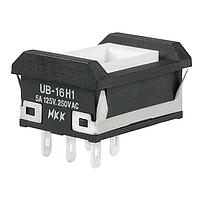 NKK Switches UB16NBKW015F Pushbutton Switches LOW PROFILE PSHBTTN ILLMNTD/PC AND SLDR