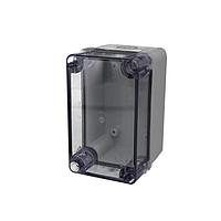 Bud Industries PTK-18423-C Electrical Enclosures PC+10% Fiberglass Box with Knockouts and Clear Cover (5.1 X 3.2 X 3.4 In)