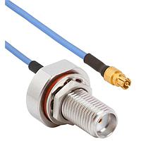 Amphenol SV Microwave FSSMPM-047-FBSMA-060 RF Cable Assemblies SMPMStraight F  SMA BKHD F 6"Cable
