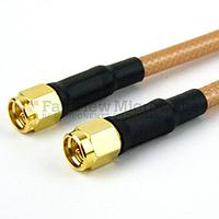 Fairview FMC0202143LF SMA Male to SMA Male Cable RG-142 Coax and RoHS Compliant