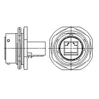 Amphenol Socapex RJF72B00 Circular 8-Hole RJ45 Cordset Jam Nut Receptacle