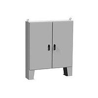 Hammond Manufacturing HN4FM727218 Floor Mount Enclosures N4 3-pt Dbl Door Floormount Encl w/panel - 72 x 72 x 18 - Steel/Gray