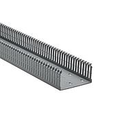 HellermannTyton 184-42000 High Density Slotted Wall Wiring Duct High Density Slotted Wall Wiring Duct, 4" x 2", Non-Adhesive, PVC, Gray, 30ft/Box