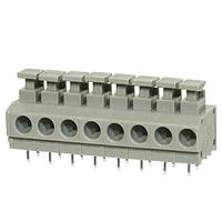 Same Sky (formerly CUI Devices) TBL001-500-08GY-2GY Fixed Terminal Blocks Terminal block, screwless, 5.00, horizontal, 8 poles, cool gray