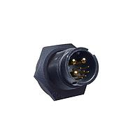 Amphenol LTW OW-BCU-09PMMP-LC7001 Connectors Ceres, Standard Size, Plastic, 20A+0.8A, 09 pins, Male Connector, Male Contact, Circular, 2 Points Lock, PCB 180, Receptacle, IP67