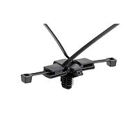 HellermannTyton 156-04082 Cable Ties 2-Piece Cable Tie with Oval Fir Tree, 8"L, 6.2 x 12.2 mm;6.5 x 12.5 mm;6.5 x 13.0 mm or 7.0 x 12.0 mm Mounting Hole, PA66HIRHSUV, BK, 500/ctn