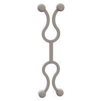 Essentra Components 23DBEZ001 Twist Ties Dual Twist Lock, .688 Spacer, .30-.40 Bundle Range