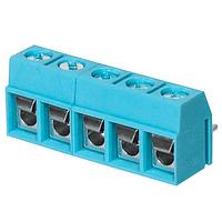 Same Sky (formerly CUI Devices) TB002V-500-05BE Fixed Terminal Blocks Terminal block, screw type, 5.00 , vertical, 5 poles, CUI Blue, slotted screw, PCB mount