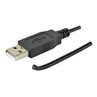 Same Sky (formerly CUI Devices) CBL-UA-BC-1 USB 2.0 USB Cable, Type A Plug to Blunt Cut Cable, USB 2.0, 28 AWG, 1 m, Black, PVC
