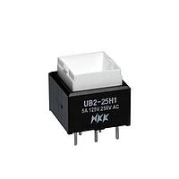 NKK Switches UB225SKW035C Pushbutton Switches LOW PROFILE PSHBTTN ILLMNTD/PC AND SLDR