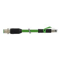 Murrelektronik 7000-44711-7960500 Ethernet Cables / Networking Cables M12 male 0 / RJ45 male 0 shielded Ethernet, PUR 2x2xAWG22 shielded gn UL,CSA+dragch. 5m