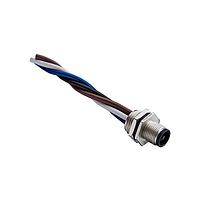 Amphenol LTW M12T-04PFFS-SH8BA0 Sensor Cables / Actuator Cables M12 Circular Metric Connector, T Code, Metal, 12A, 04 pins, Female Connector, Female Contact, Hexagonal, Screw Thread, Solder, Receptacle With Cable/Wire, Length 1000mm, IP68 / IP69K