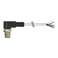 Murrelektronik 7000-12101-2141000 Connectors M12 male 90 with cable, PVC 4x0.34 gy UL/CSA 10m