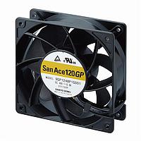 Sanyo Denki 9GP1224P1G001 Axial Fan, 120x120x38mm, 24VDC, High G-Force Tolerance, Ribless, Tach/PWM, G Proof