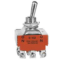 NKK Switches S42T Medium capacity standard size toggles 4PDT ON-NONE-ON SCREW LUG