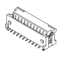 Molex 501951-6000 Board Mount .5MM FPC 60 POS VERT SMT ZIF TOP