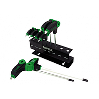 TOPTUL GAAX0901 - 9PCS L-Type Two Way Star & Tamperproof Key Wrench Set