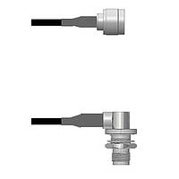 Amphenol Custom Cable Q-2N0490008144i RF Cable Assemblies N-SP/TNC-RJ RG58 144I