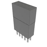 Samtec ESW-105-44-L-D Stackthrough .100" Elevated Socket Strip