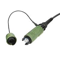 NEUTRIK NKO4M3-FG-0-100FT Fiber Optic Cable Assemblies FIBERFOX EBC25 MM 4CH 100 Feet OM3 airspool