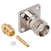Amphenol RF 031-6180 Connectors TNC Str Sldr Jk .141 SemiRg 50 Ohm 4HFln