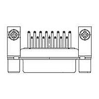 Molex / FCT 173109-0211 Receptacle FCT DSUB RA PC RCPT 25 PN W/JKPOST