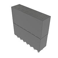 Samtec ESW-107-33-S-D-LL Stackthrough .100" Elevated Socket Strip