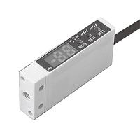 Nidec Components PS6-102V-NAR Industrial Pressure Sensors 0 ~ - 100 kPa, gauge vacuum version, 1 switch output w/adjustable hysteresis and analog output NPN open collector, non-corrosive gases, R 1/8 male screw with M5 female screw, cable lead