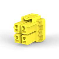 AMP Connectors - TE Connectivity 3-1376392-4 Headers & Wire Housings 5MM POWER KEY 4P PLUG 2ROW YEL