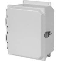 Hammond Manufacturing PJU1086L Electrical Enclosures N4X Solid Door Snap Latch w/feet - 10 x 8 x 6 - Fiberglass