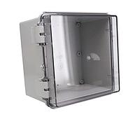 Bud Industries NBF-32414 Electrical Enclosures NEMA Enclosure Poly PTB Blend with Clear Polycabonate Door (7.7 X 7.7 X 5.7 In)