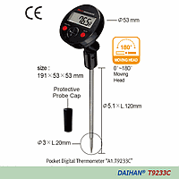 DaiHan A1.T9233C Thermometer Pocket, Movinghead -50~+300℃