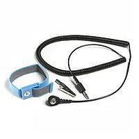 Desco S0101-12 Adjustable Wrist Band ADJUSTABLE WRIST STRAP, 1/8 (4MM) SNAP BLUE, 12' CORD, WITH ALLIGATOR CLIP