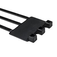 HellermannTyton IT50RT0K2 Cable Ties Identification Tie, 8" Long, 50lb Tensile Strength, PA66, Black, 50/pkg