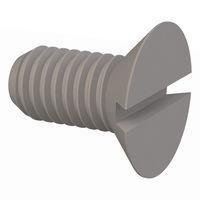 Essentra Components 50M050080H010 Slotted Countersunk 90 Slotted CSK Screw, M5 X .8 Thread, 10mm Lg