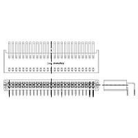 Amphenol FCI GPCP145000111HR PCI Express PCIe Power 30U gold RA, Dip, 50pins