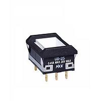 NKK Switches UB25NBKG01N Pushbutton Switches LOW PROFILE PSHBTTN PC AND SOLDER
