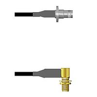 Amphenol Custom Cable Q-0802R0008060i RF Cable Assemblies BNC-SJB/SMA-RJB RG58 60I